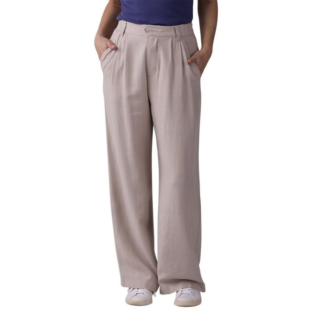The Normal Brand Womens  Leukos Linen-Blend Trouser, Grey